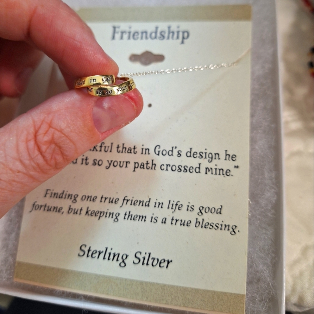 Sterling Silver Enscribed Friendship Necklace